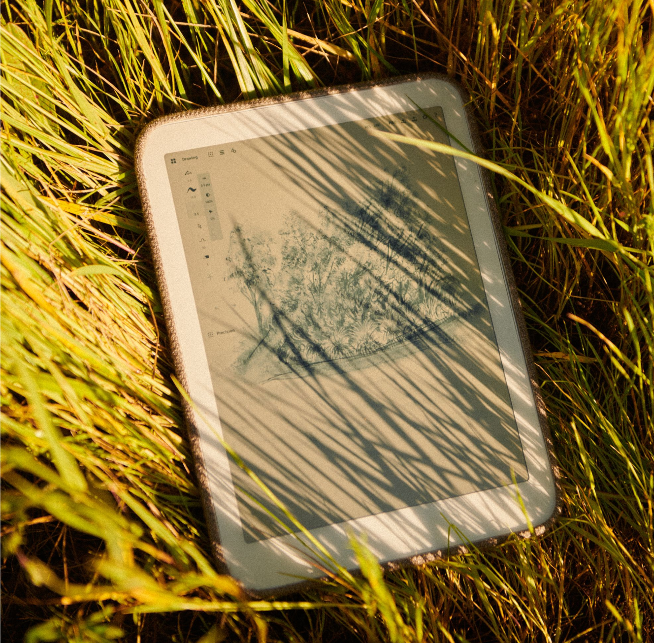 A Daylight tablet on the grass